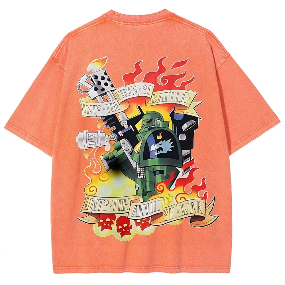 Warhammer 40K Salamanders Printed Unisex Washed T-Shirt