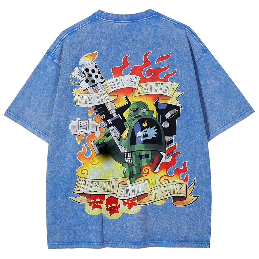 Warhammer 40K Salamanders Printed Unisex Washed T-Shirt