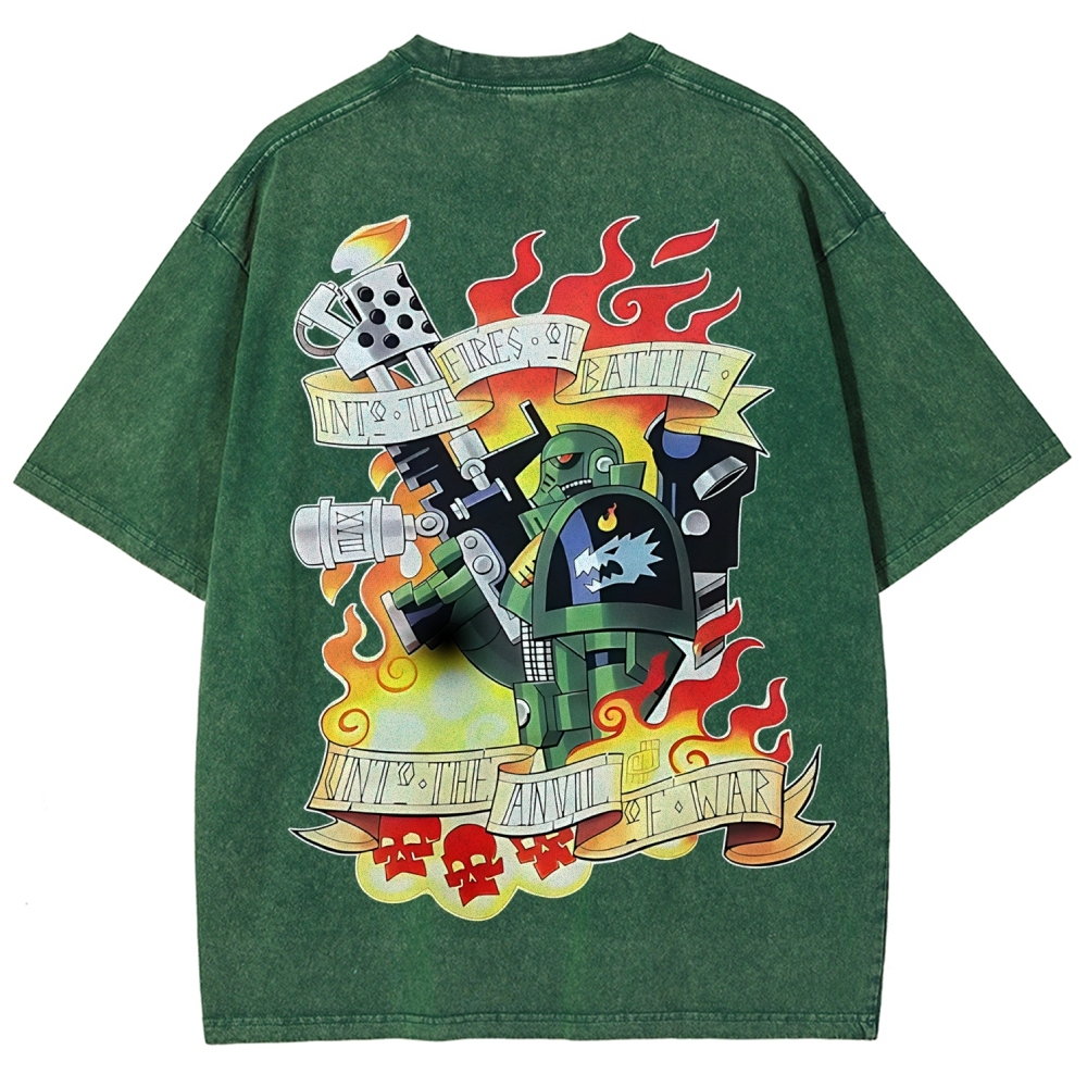 Warhammer 40K Salamanders Printed Unisex Washed T-Shirt