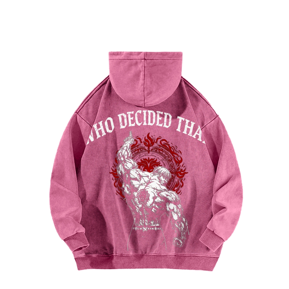 Escanor Seven Deadly Sins Vintage Unisex Washed Hoodie