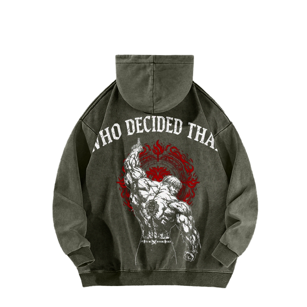 Escanor Seven Deadly Sins Vintage Unisex Washed Hoodie