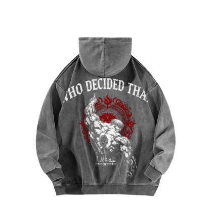 Escanor Seven Deadly Sins Vintage Unisex Washed Hoodie