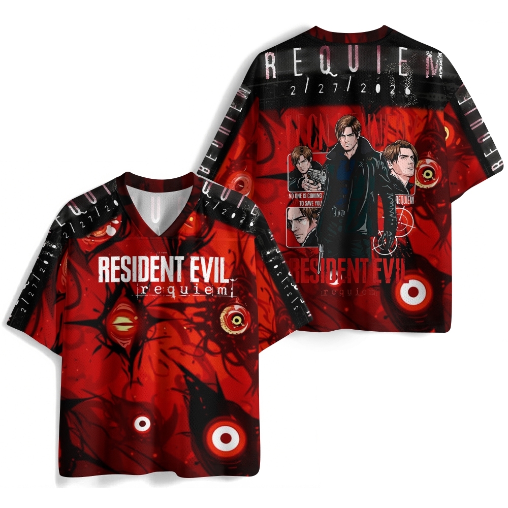 Resident Evil Football Jersey Mesh Shirts