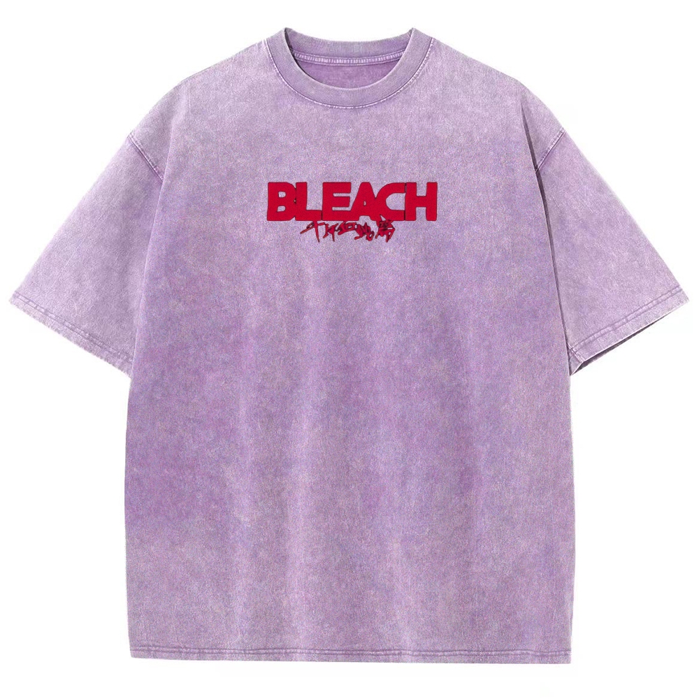 Bleach Kenpachi Zaraki Printed Unisex Washed T-Shirt