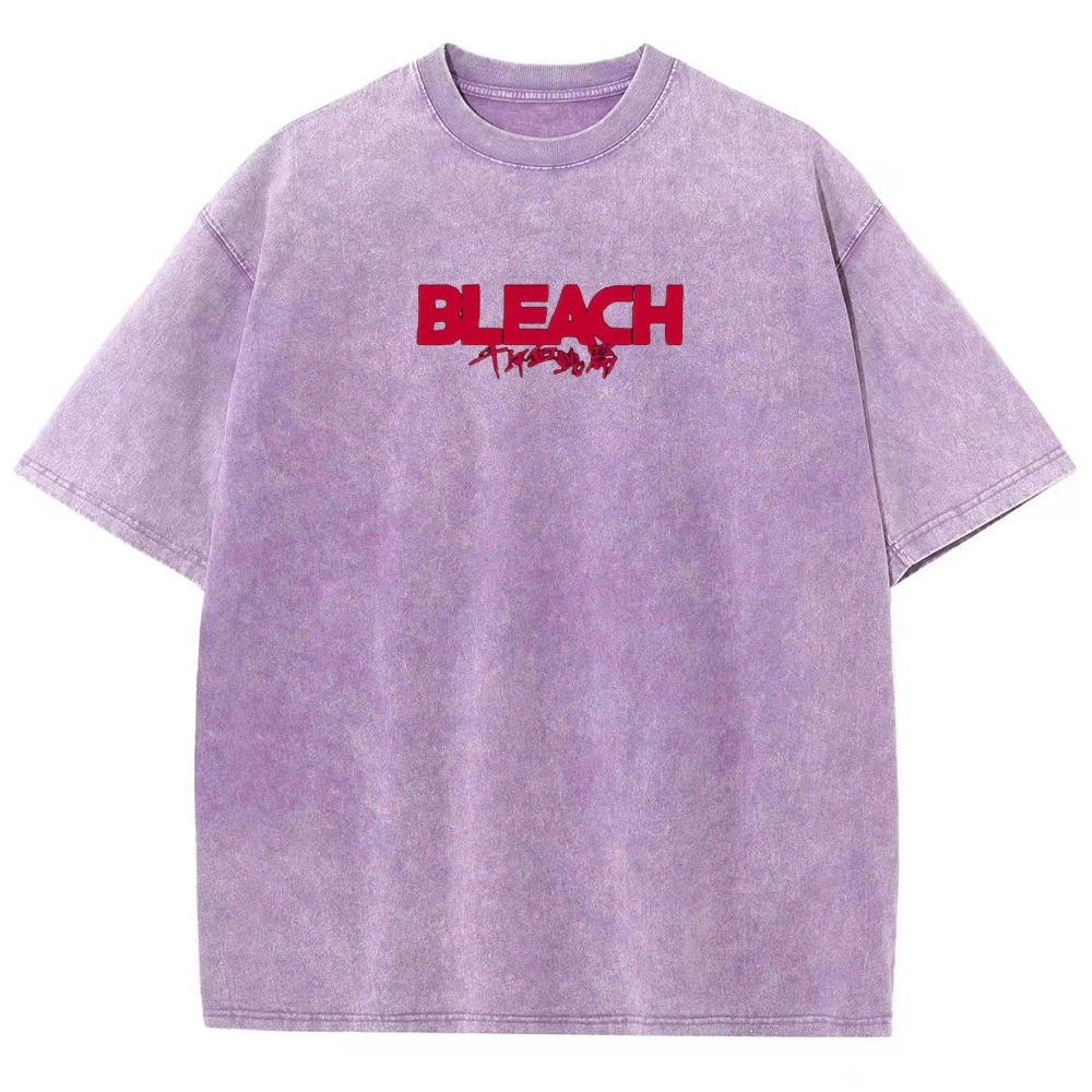 Bleach Kenpachi Zaraki Printed Unisex Washed T-Shirt