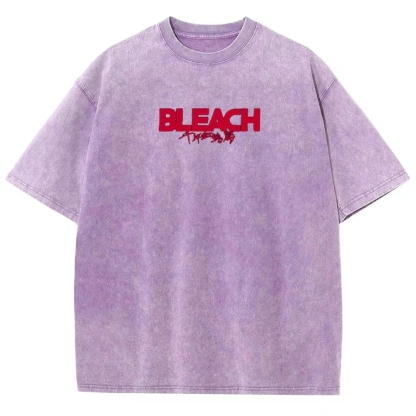Bleach Kenpachi Zaraki Printed Unisex Washed T-Shirt