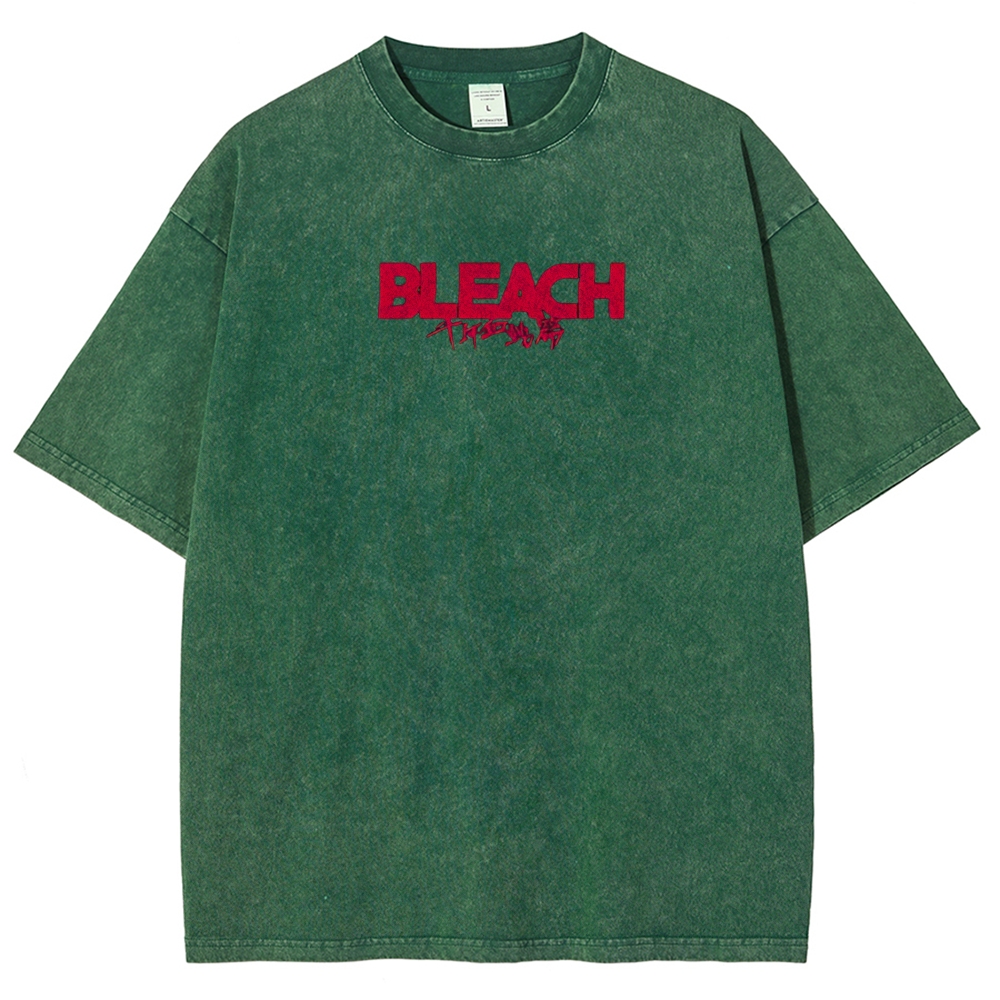 Bleach Kenpachi Zaraki Printed Unisex Washed T-Shirt