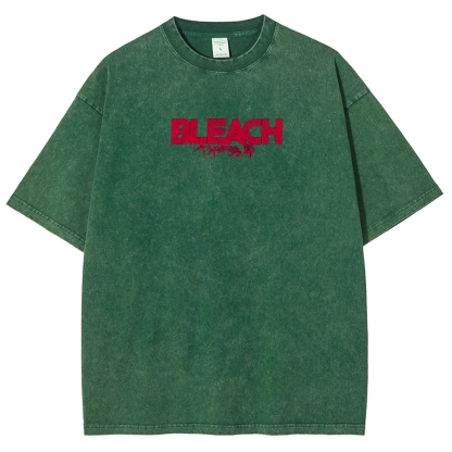 Bleach Kenpachi Zaraki Printed Unisex Washed T-Shirt