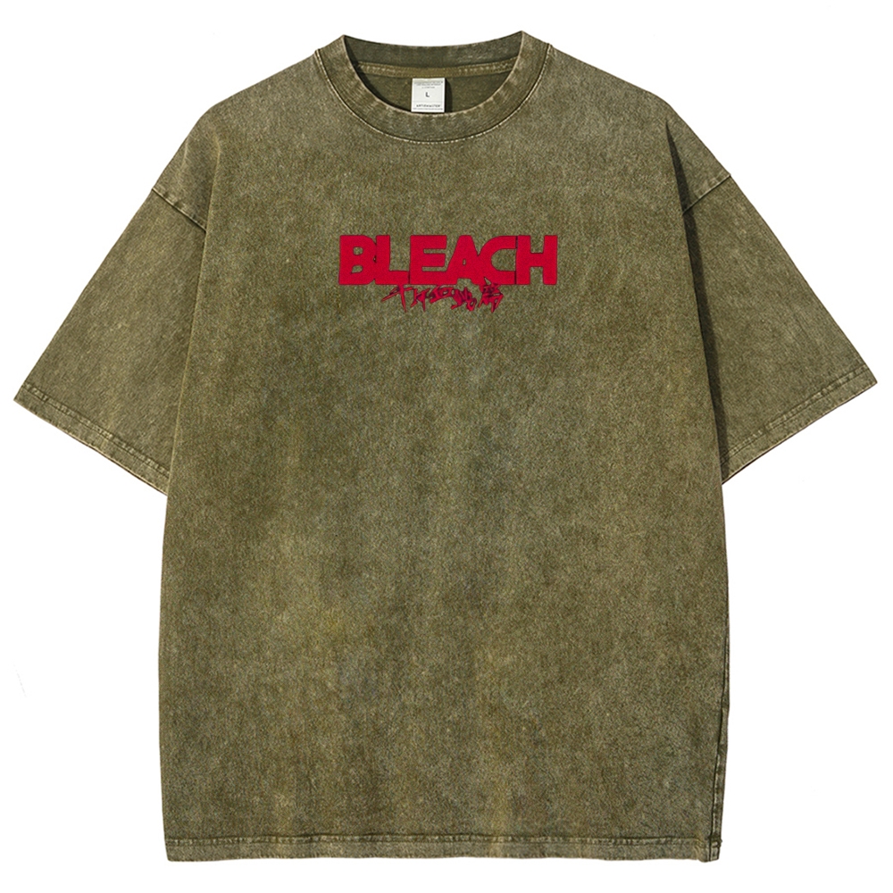 Bleach Kenpachi Zaraki Printed Unisex Washed T-Shirt