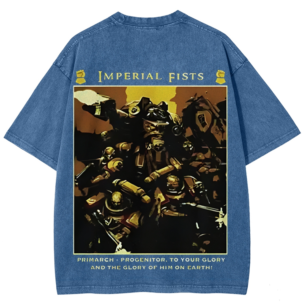 Warhammer 40K Imperial fists Unisex Fit Washed T-Shirt