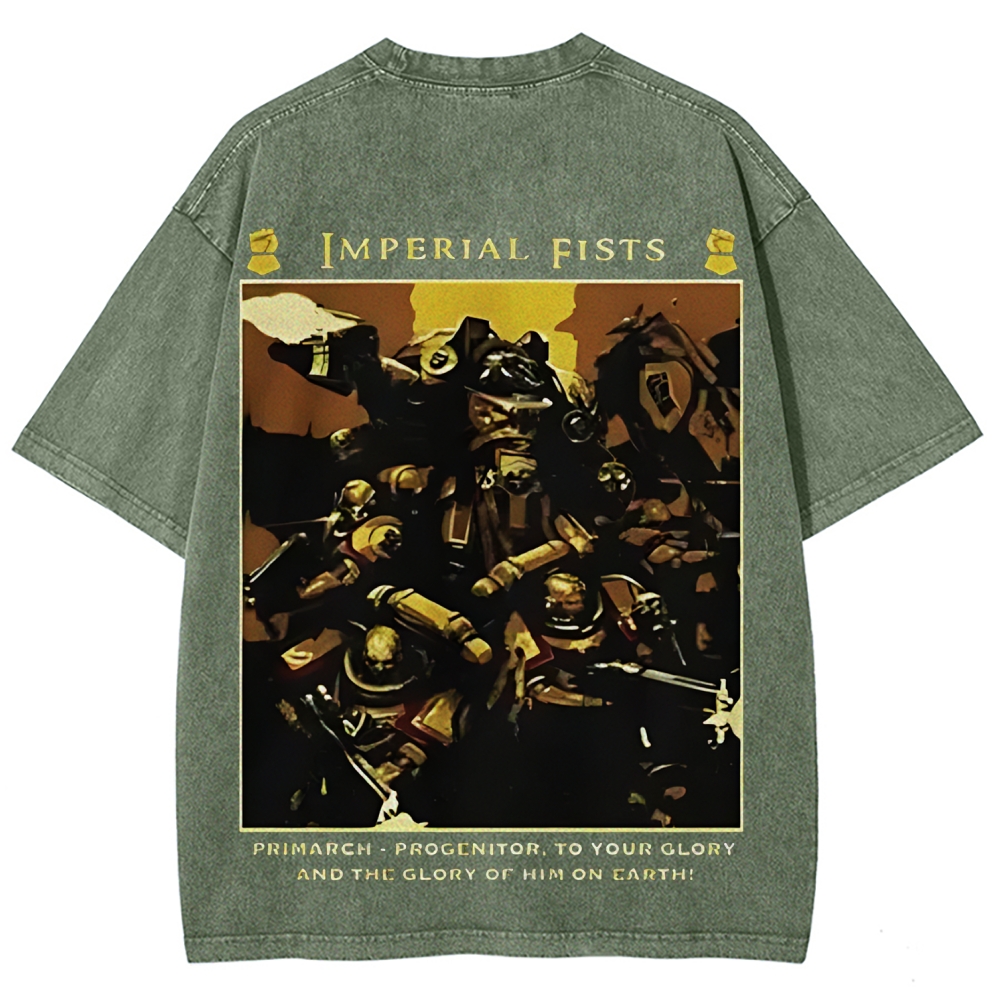 Warhammer 40K Imperial fists Unisex Fit Washed T-Shirt