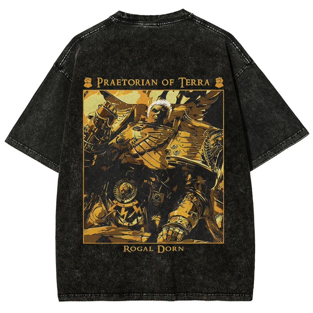 Warhammer 40K Imperial Fists Printed Unisex Washed T-Shirt