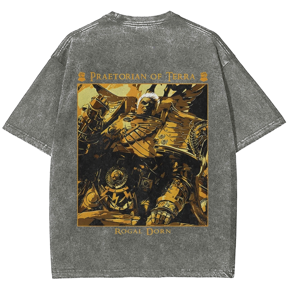 Warhammer 40K Imperial Fists Printed Unisex Washed T-Shirt