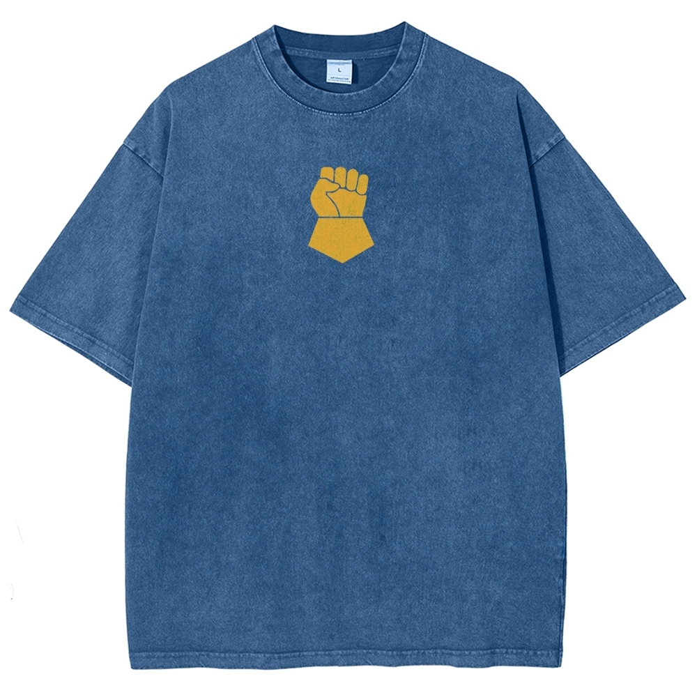 Warhammer 40K Imperial Fists Printed Unisex Washed T-Shirt