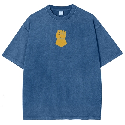 Warhammer 40K Imperial Fists Printed Unisex Washed T-Shirt