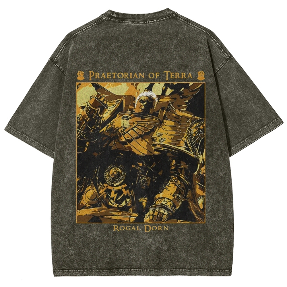 Warhammer 40K Imperial Fists Printed Unisex Washed T-Shirt