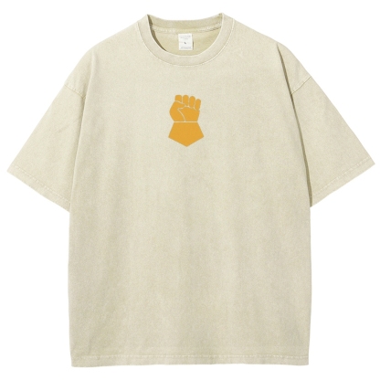 Warhammer 40K Imperial Fists Printed Unisex Washed T-Shirt