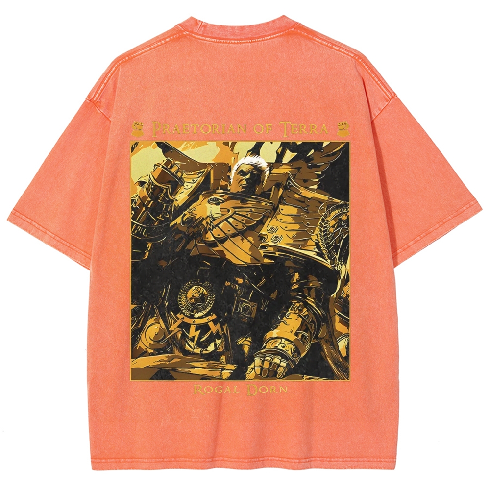 Warhammer 40K Imperial Fists Printed Unisex Washed T-Shirt