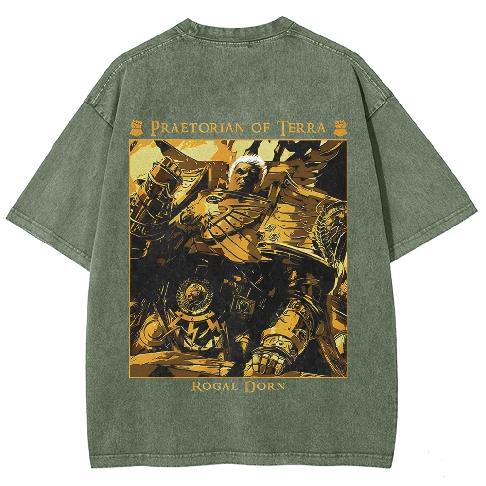 Warhammer 40K Imperial Fists Printed Unisex Washed T-Shirt