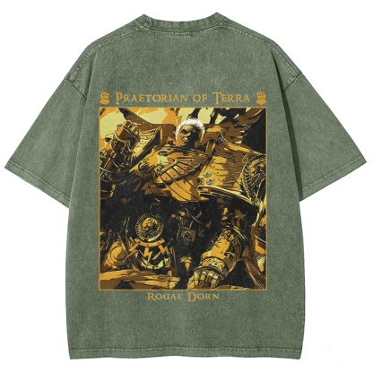 Warhammer 40K Imperial Fists Printed Unisex Washed T-Shirt