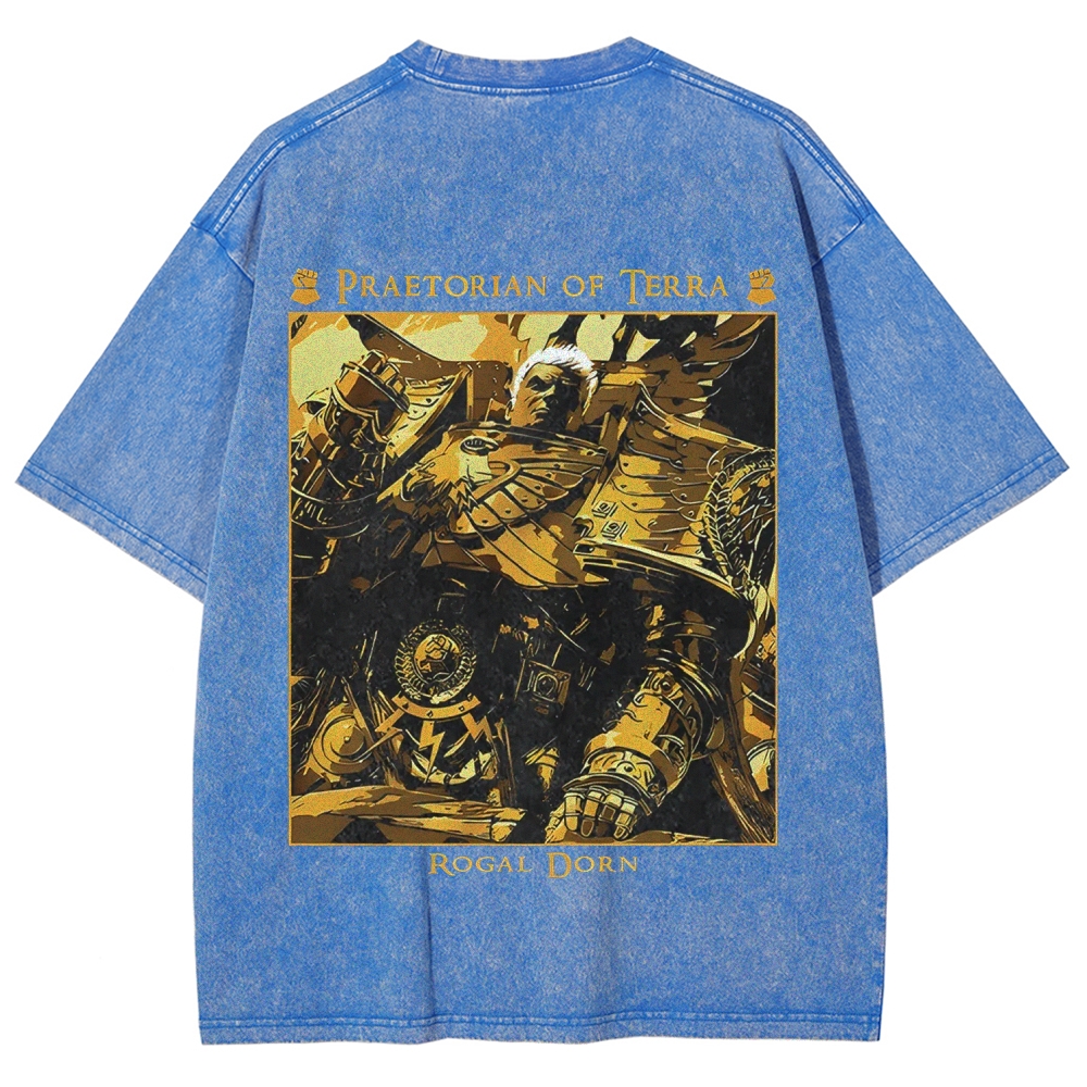 Warhammer 40K Imperial Fists Printed Unisex Washed T-Shirt