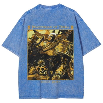 Warhammer 40K Imperial Fists Printed Unisex Washed T-Shirt