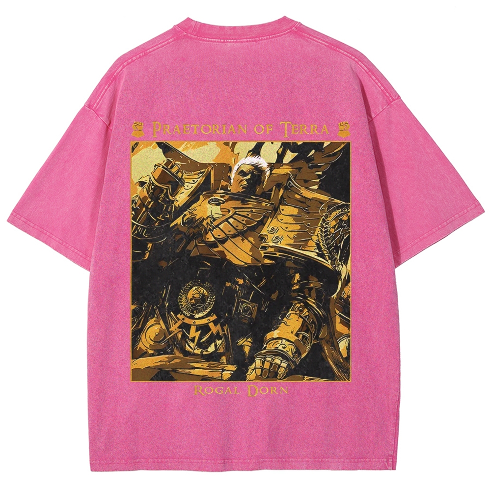 Warhammer 40K Imperial Fists Printed Unisex Washed T-Shirt