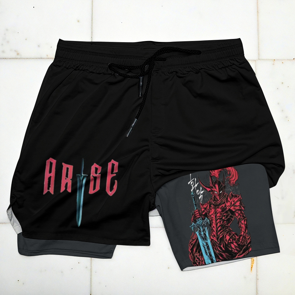 Solo Leveling Print Fitness Shorts