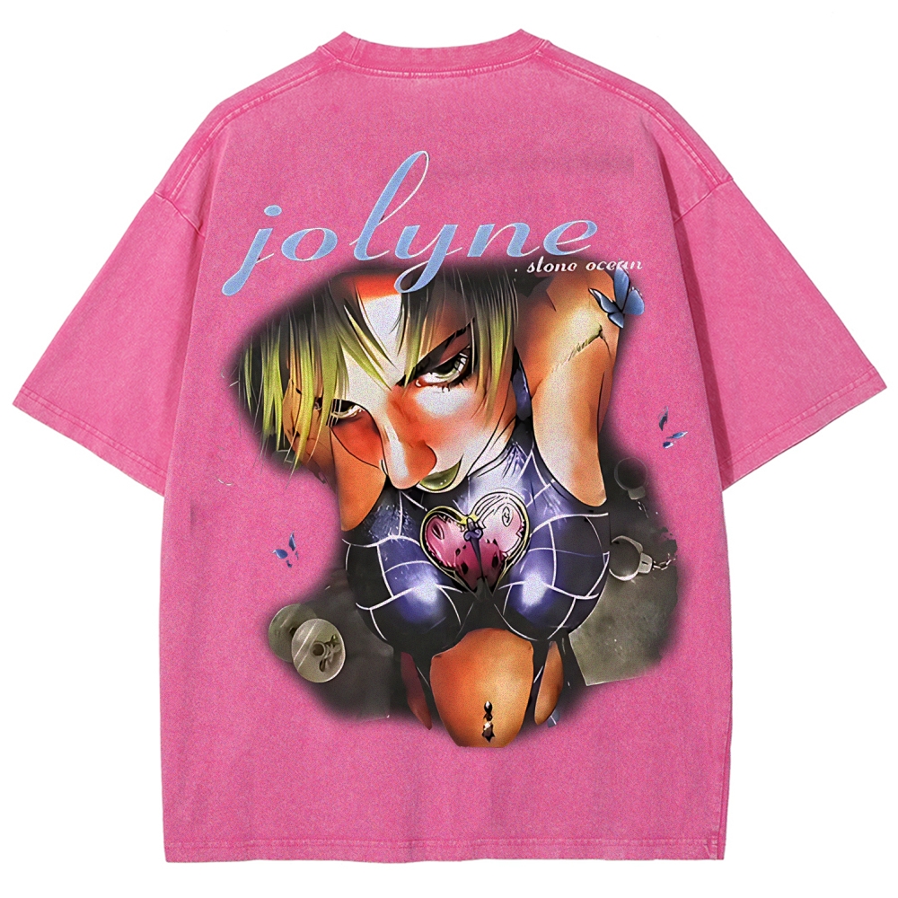 JoJo's Bizarre Adventure Printed Unisex Washed T-Shirt