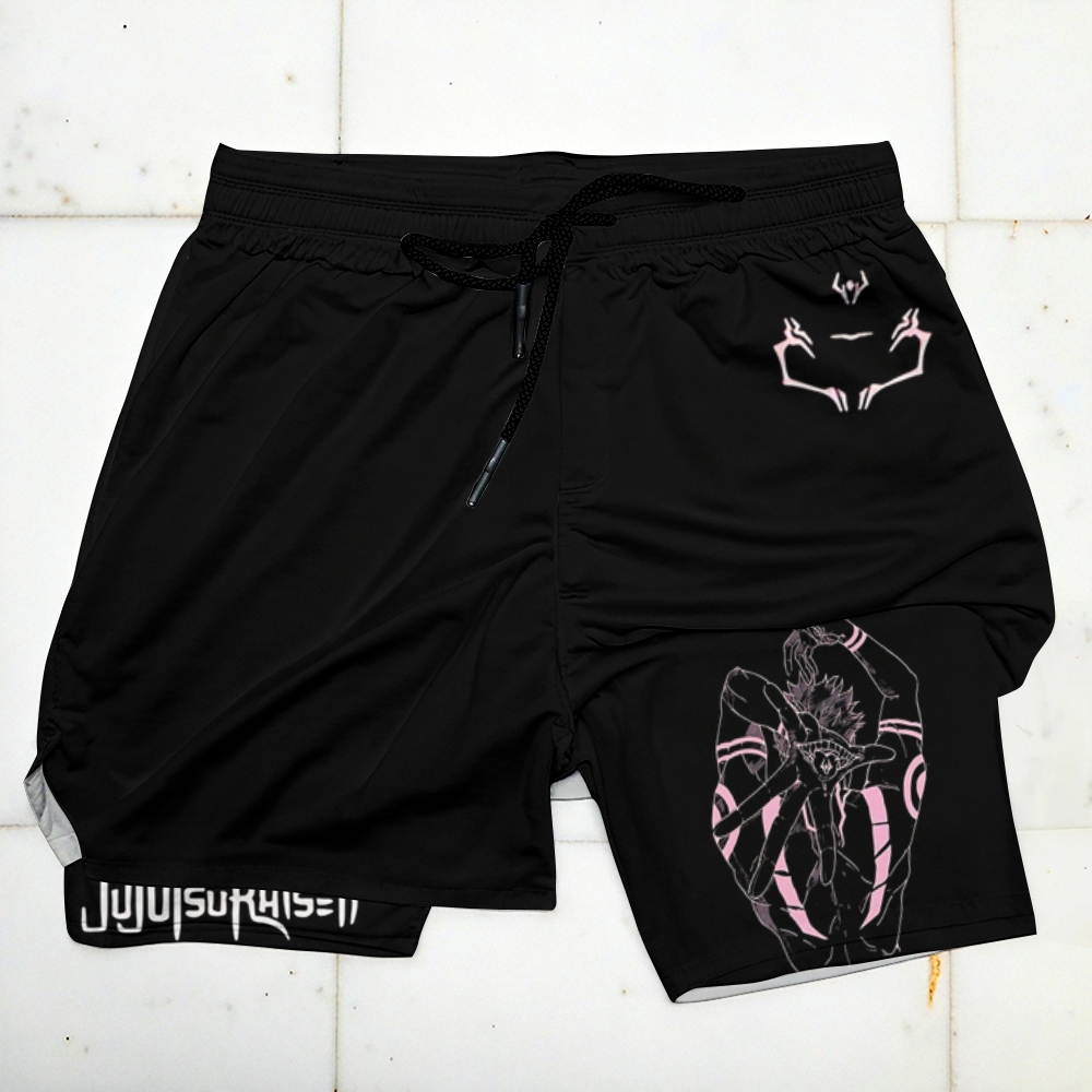 Jujutsu Kaisen Print Fitness Shorts 2603012598