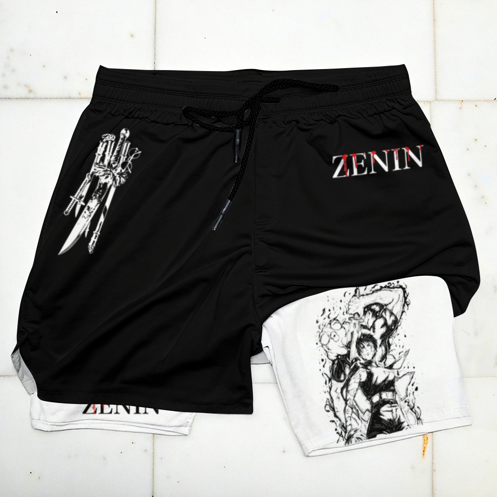ZENIN Jujutsu Kaisen Print Fitness Shorts 2603012600