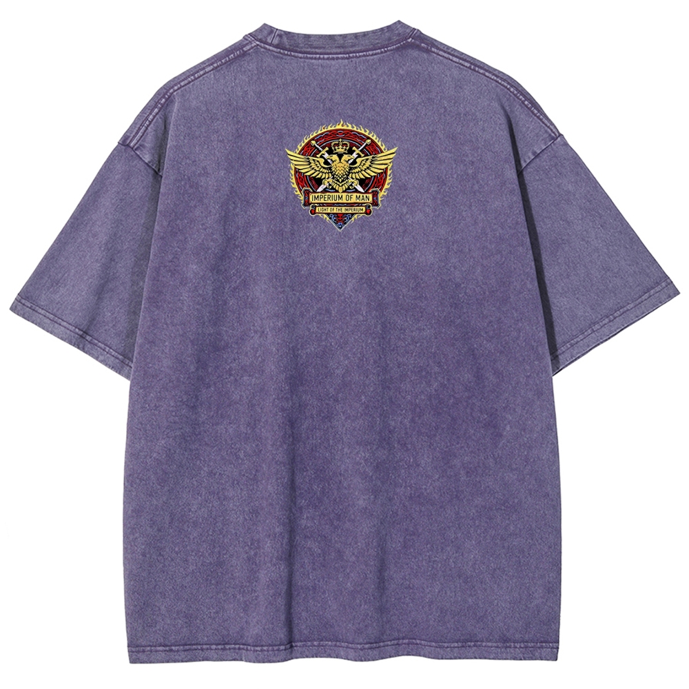Warhammer 40K Emperor of Mankind Printed Unisex Washed T-Shirt