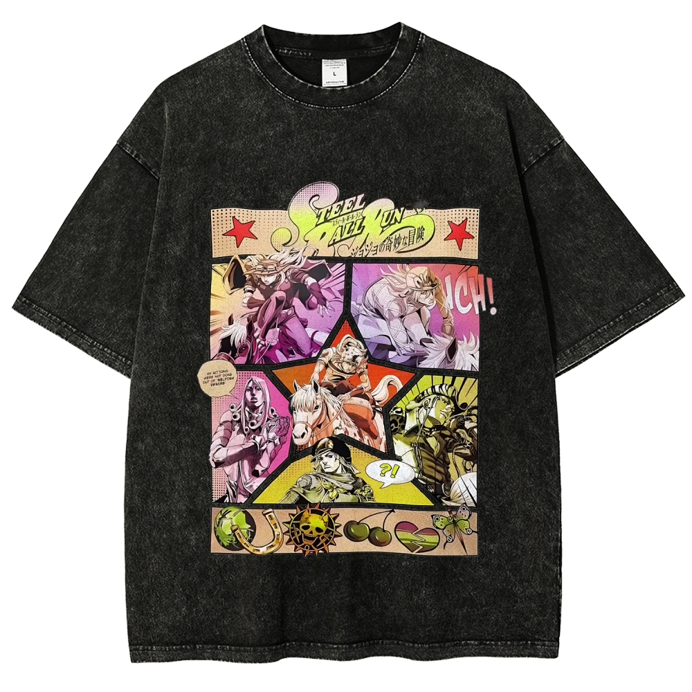 Jojo’s Bizarre Adventure Unisex Fit Washed T-Shirt 