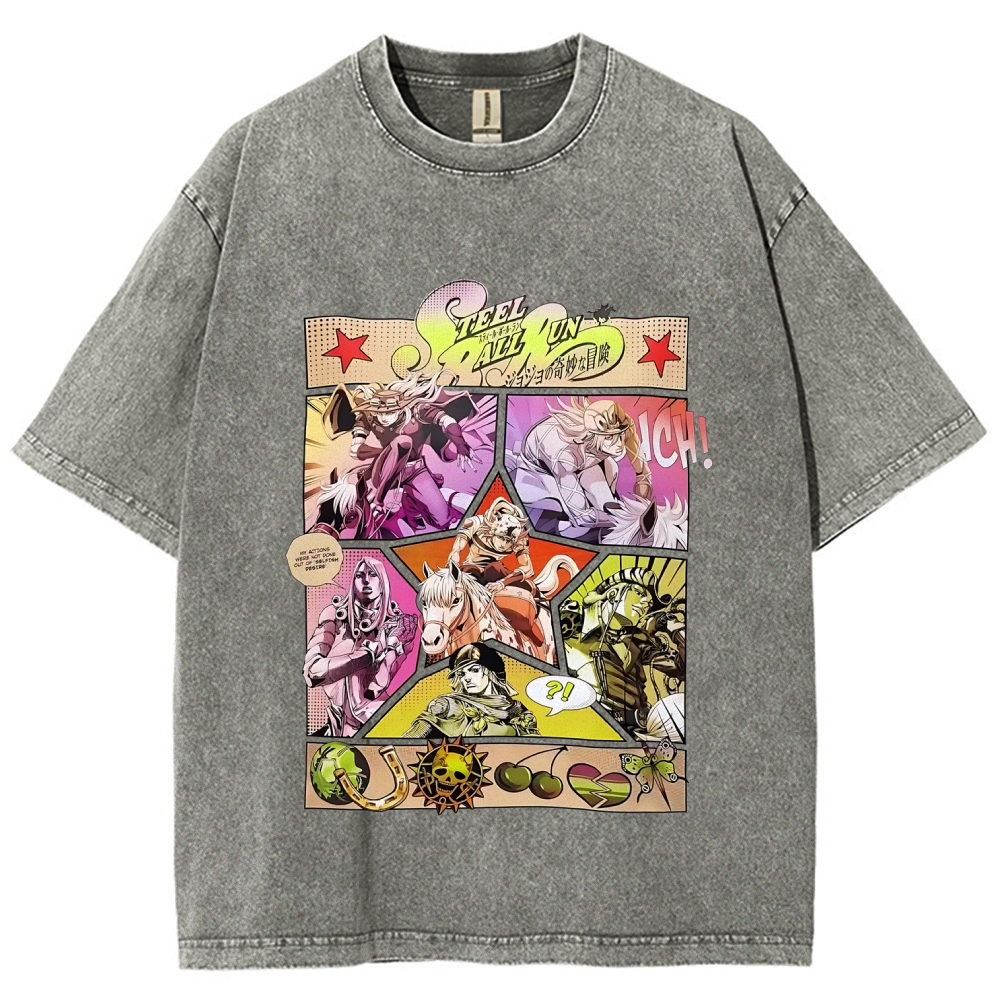 Jojo’s Bizarre Adventure Unisex Fit Washed T-Shirt 