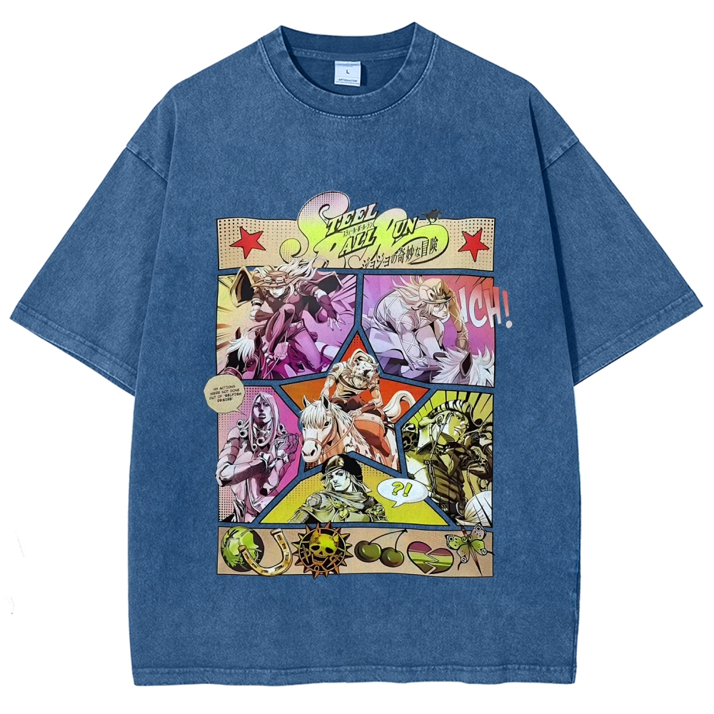 Jojo’s Bizarre Adventure Unisex Fit Washed T-Shirt 