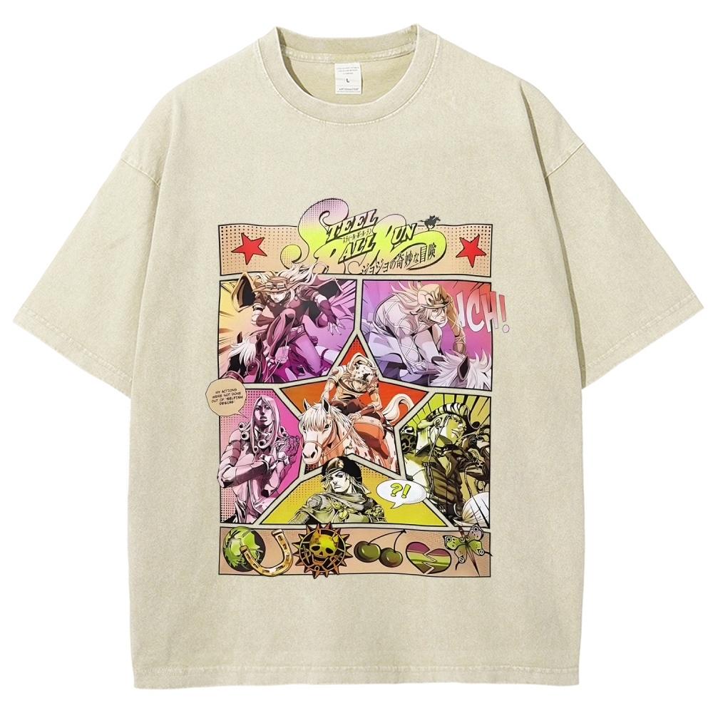 Jojo’s Bizarre Adventure Unisex Fit Washed T-Shirt 