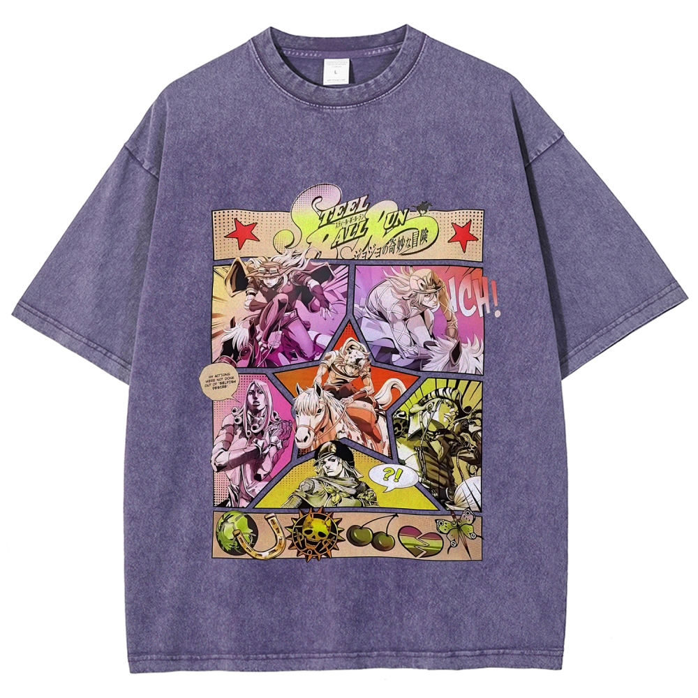 Jojo’s Bizarre Adventure Unisex Fit Washed T-Shirt 