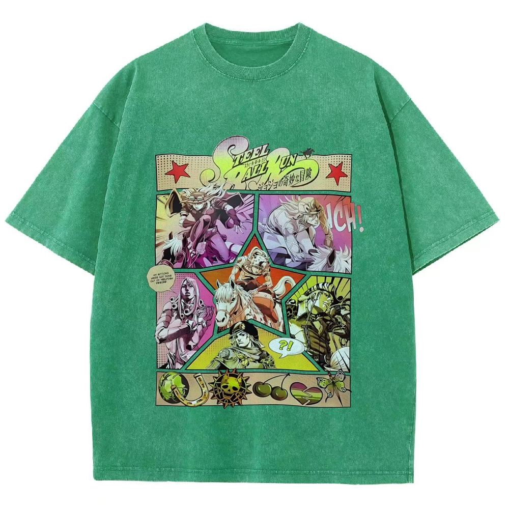 Jojo’s Bizarre Adventure Unisex Fit Washed T-Shirt 