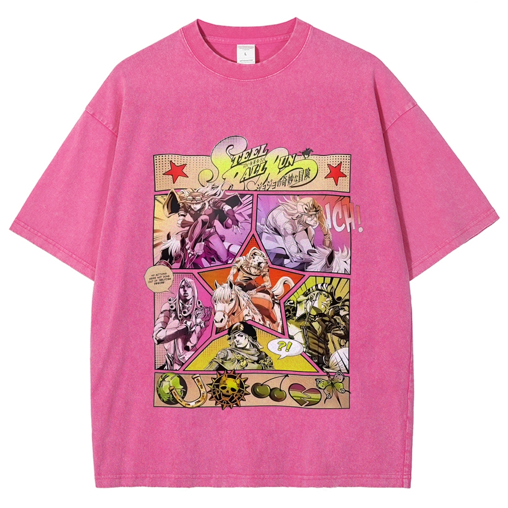Jojo’s Bizarre Adventure Unisex Fit Washed T-Shirt 