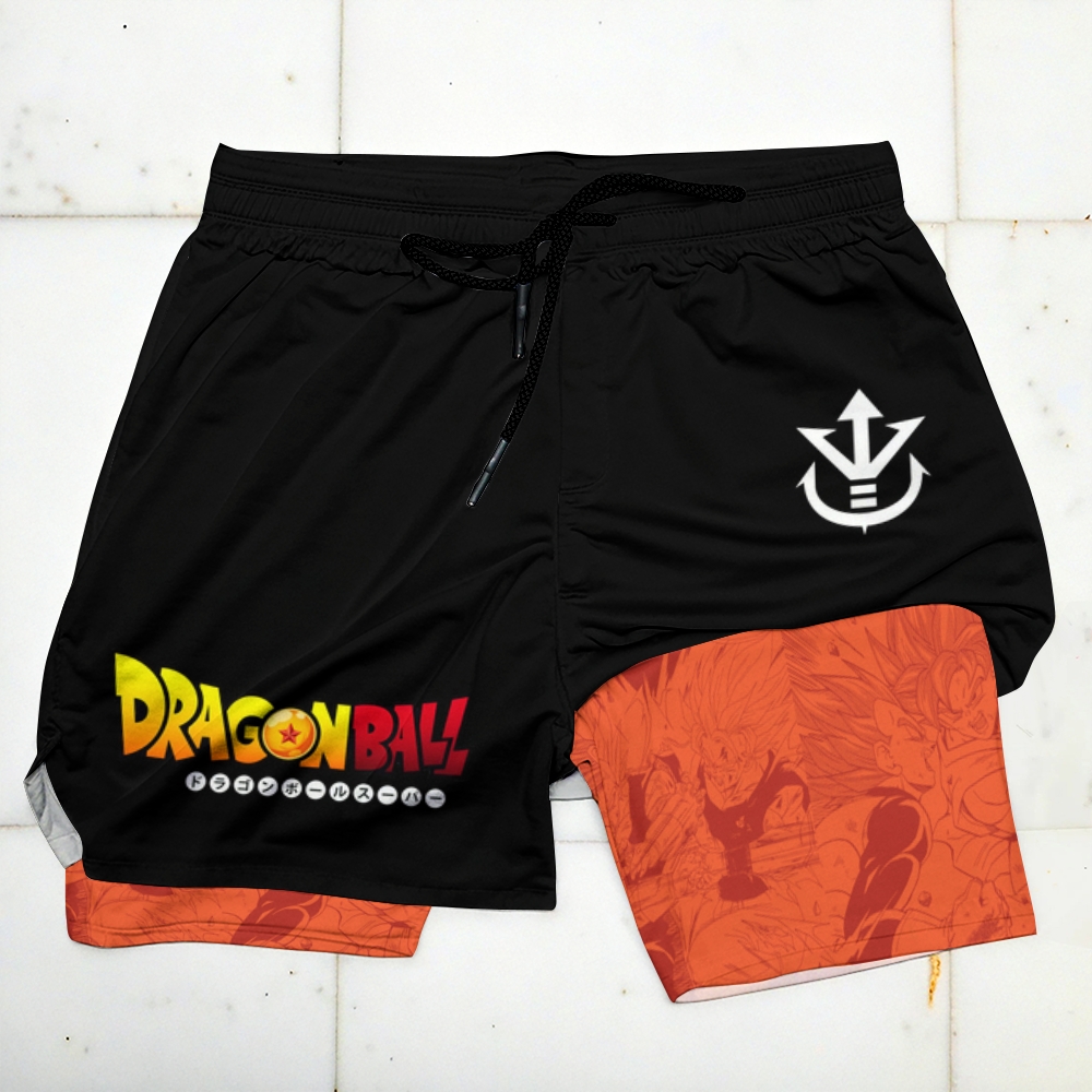 Dragon Ball Print Men's Fitness shorts