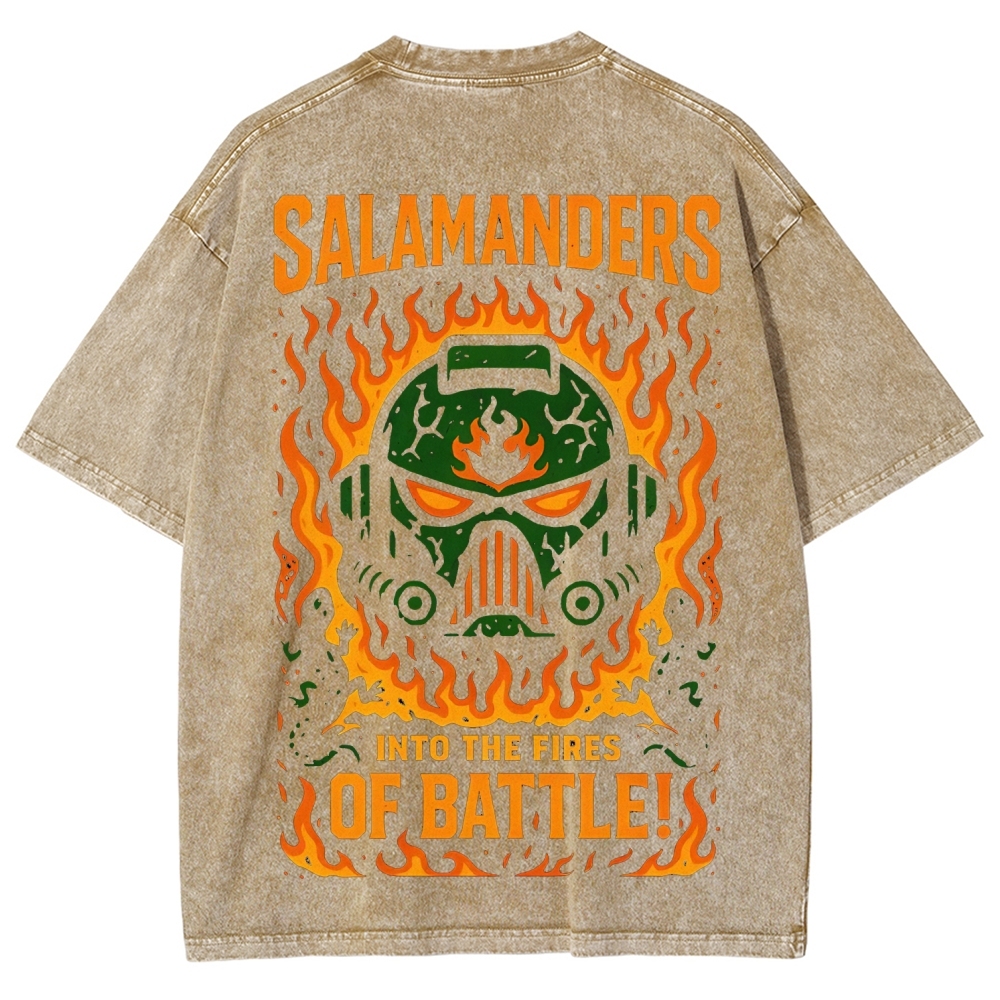 Salamanders Warhammer 40k Unisex Fit Washed T-Shirt 2603018109