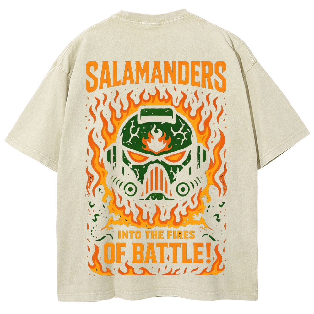 Salamanders Warhammer 40k Unisex Fit Washed T-Shirt 2603018109