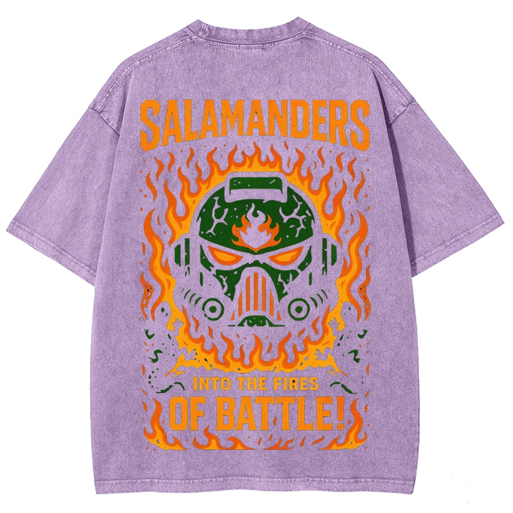 Salamanders Warhammer 40k Unisex Fit Washed T-Shirt 2603018109