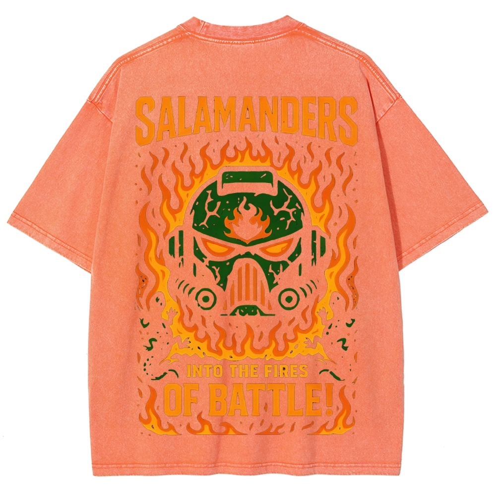 Salamanders Warhammer 40k Unisex Fit Washed T-Shirt 2603018109