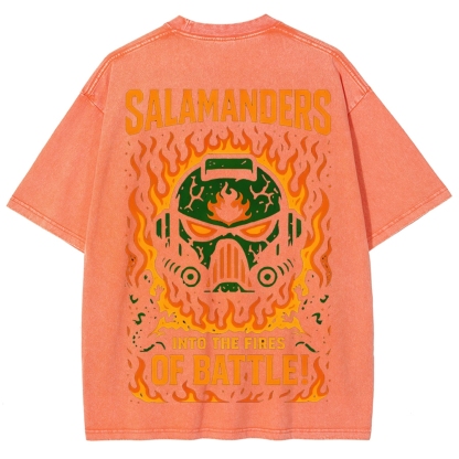 Salamanders Warhammer 40k Unisex Fit Washed T-Shirt 2603018109