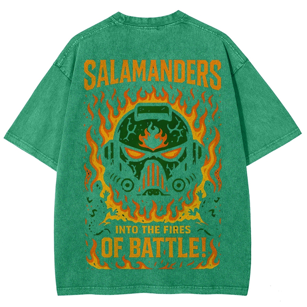 Salamanders Warhammer 40k Unisex Fit Washed T-Shirt 2603018109