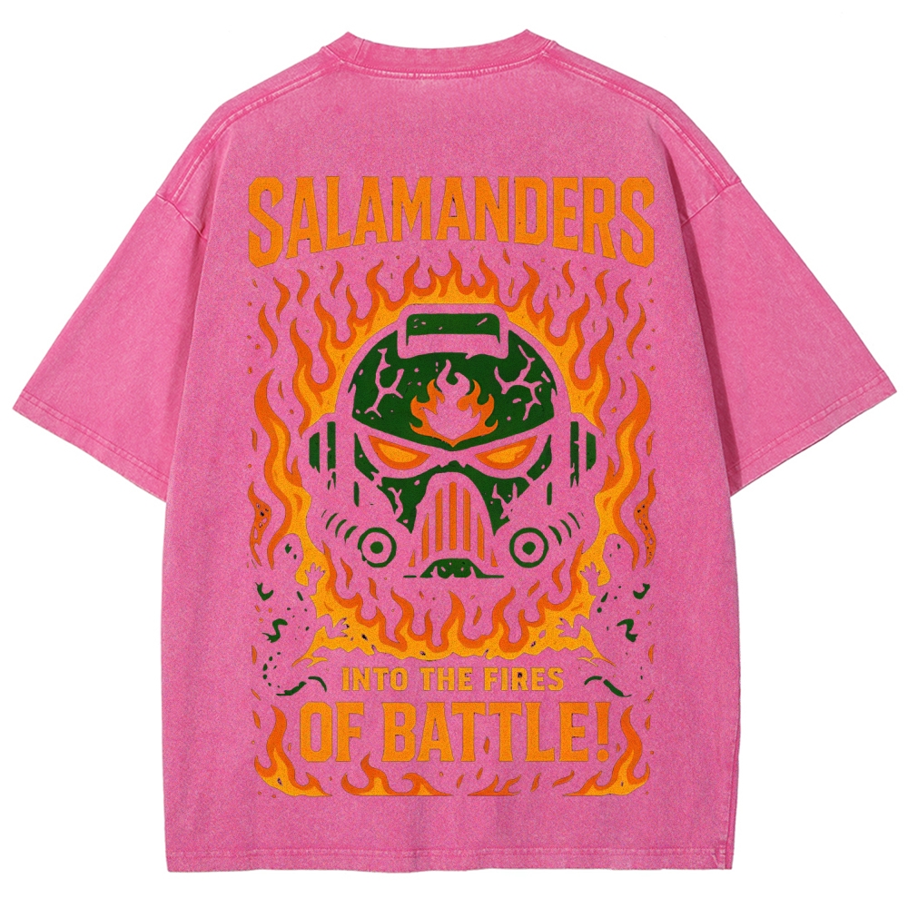Salamanders Warhammer 40k Unisex Fit Washed T-Shirt 2603018109