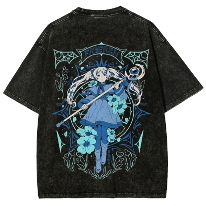 Frieren: Beyond Journey's End Printed Unisex Washed T-Shirt
