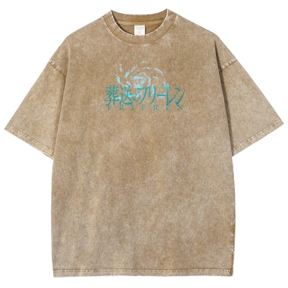 Frieren: Beyond Journey's End Printed Unisex Washed T-Shirt