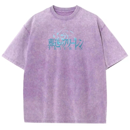 Frieren: Beyond Journey's End Printed Unisex Washed T-Shirt